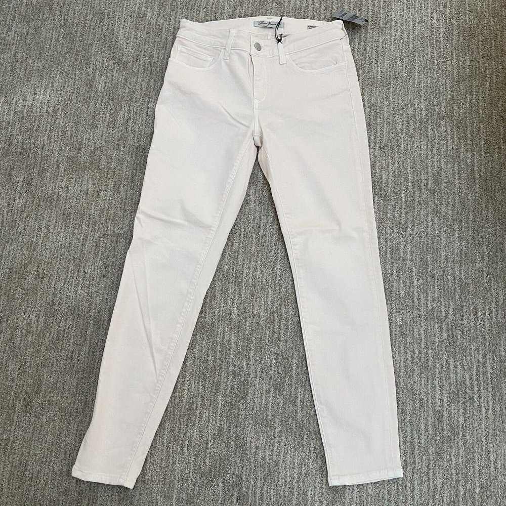 Mavi Jeans Womens Size 27 Adriana Ankle Mid Rise Super Skinny Pink Stretch